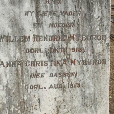 MYBURGH Willem Hendrik  -1918 &amp; Anna Christina BASSON  -1913
