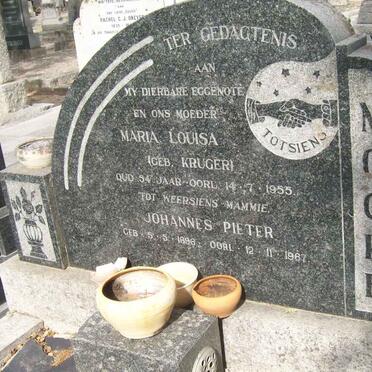 MOCKE Johannes Pieter 1898-1967 &amp; Maria Louisa KRUGER -1955