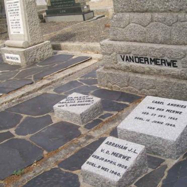 MERWE Carel Andries, van der 1865-1943 &amp; Abrama Jacoba LIEBENBERG 1871-1936 :: V.D. MERWE Abraham J.L. 1905-1940
