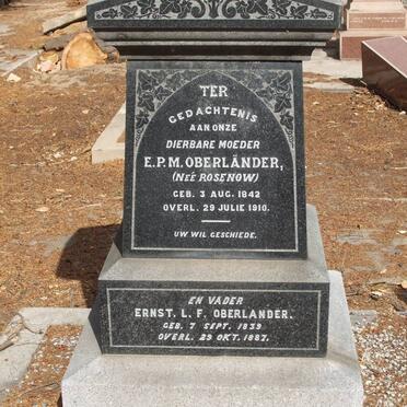 OBERLANDER Ernst. L.F. 1839-1887 &amp; E.P.M. ROSENOW 1842-1910