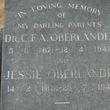 OBERLÅNDER C.F.A. 1871-1942 &amp; Jessie 1881-1947