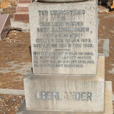 OBERLANDER Annie H. nee VAN DEN BERG 1863-1902