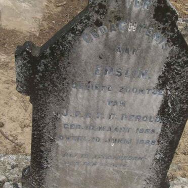 PEROLD Enslin 1885-1888