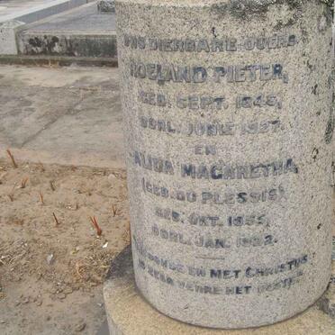 PEROLD Roeland Pieter 1846-1927 &amp; Alida Magaretha DU PLESSIS 1855-1922