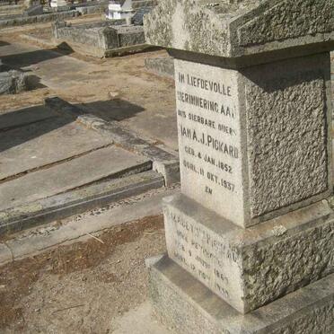 PICKARD Jan A. 1852-1937 &amp; Elizabeth W. REYNECKE 1867-1939