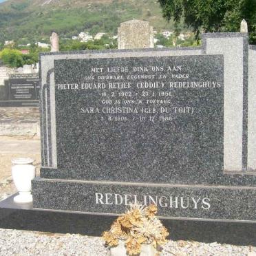 REDELINGHUYS Pieter Eduard Retief 1902-1951 &amp; Sara Christina DU TOIT 1906-1988