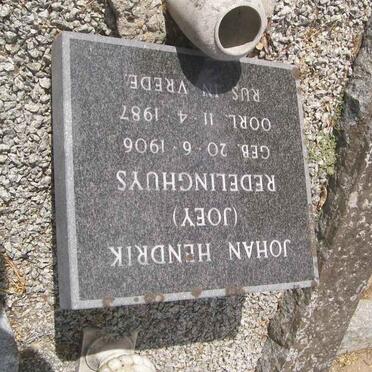 REDELINGHUYS Johan Hendrik 1906-1987