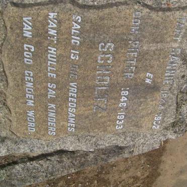 SCHOLTZ Pieter 1846-1933 &amp; Sannie 1844-1932