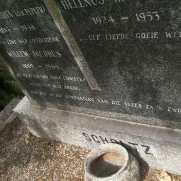 SCHOLTZ Willem Jacobus 1885-1969 &amp; Martha Tobia PEPLER 1883-1954 :: SCHOLTZ Helenus W.J. van H. 1924-1953 