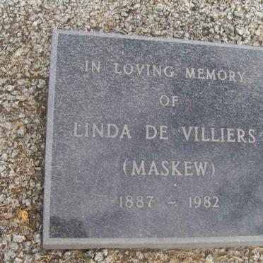 VILLIERS Linda, de nee MASKEW 1887-1982