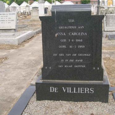 VILLIERS Anna Carolina, de 1868-1959