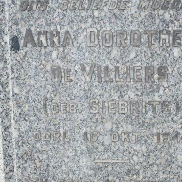 VILLIERS Anna Dorothea, de nee SIEBRITS -1945