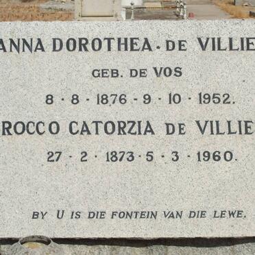VILLIERS Rocco Catorzia, de 1873-1960 &amp; Anna Dorothea DE VOS 1876-1952