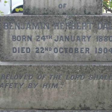 DALE Benjamin Herbert 1880-1904