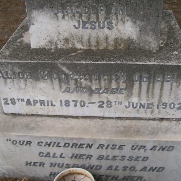 GRIBBLE Alice ? 1870-1902 :: GRIBBLE Baby -1902