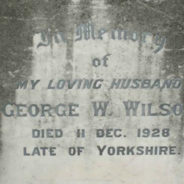 WILSON George W. -1928