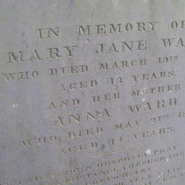WARD Mary Jane -1860 :: WARD Anna -1961 :: WARD Henrietta -1861 