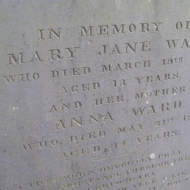 WARD Mary Jane -1860 :: WARD Anna -1961 :: WARD Henrietta -1861 