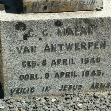 ANTWERPEN C.C. Malan, van 1940-1943