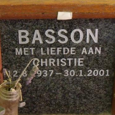 BASSON Christie 1937-2001