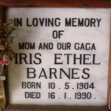 BARNES Iris Ethel 1904-1990