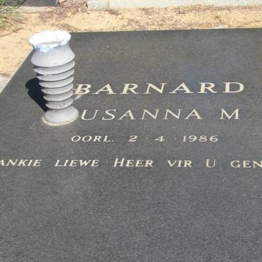 BARNARD Susanna M. -1986