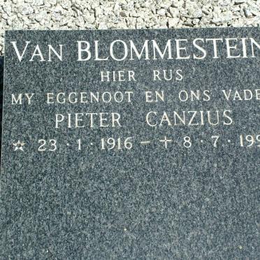 BLOMMESTEIN Pieter Canzius, van 1916-1992