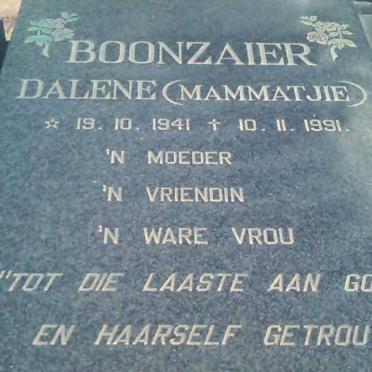 BOONZAIER Dalene 1941-1991