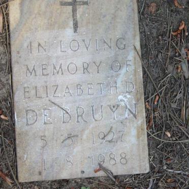 BRUYN Elizabeth D., de 1927-1988