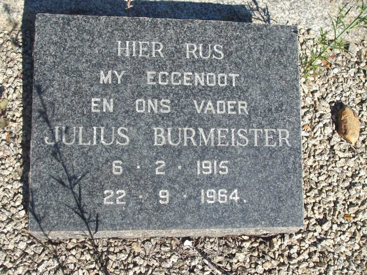 BURMEISTER Julius 1915-1964