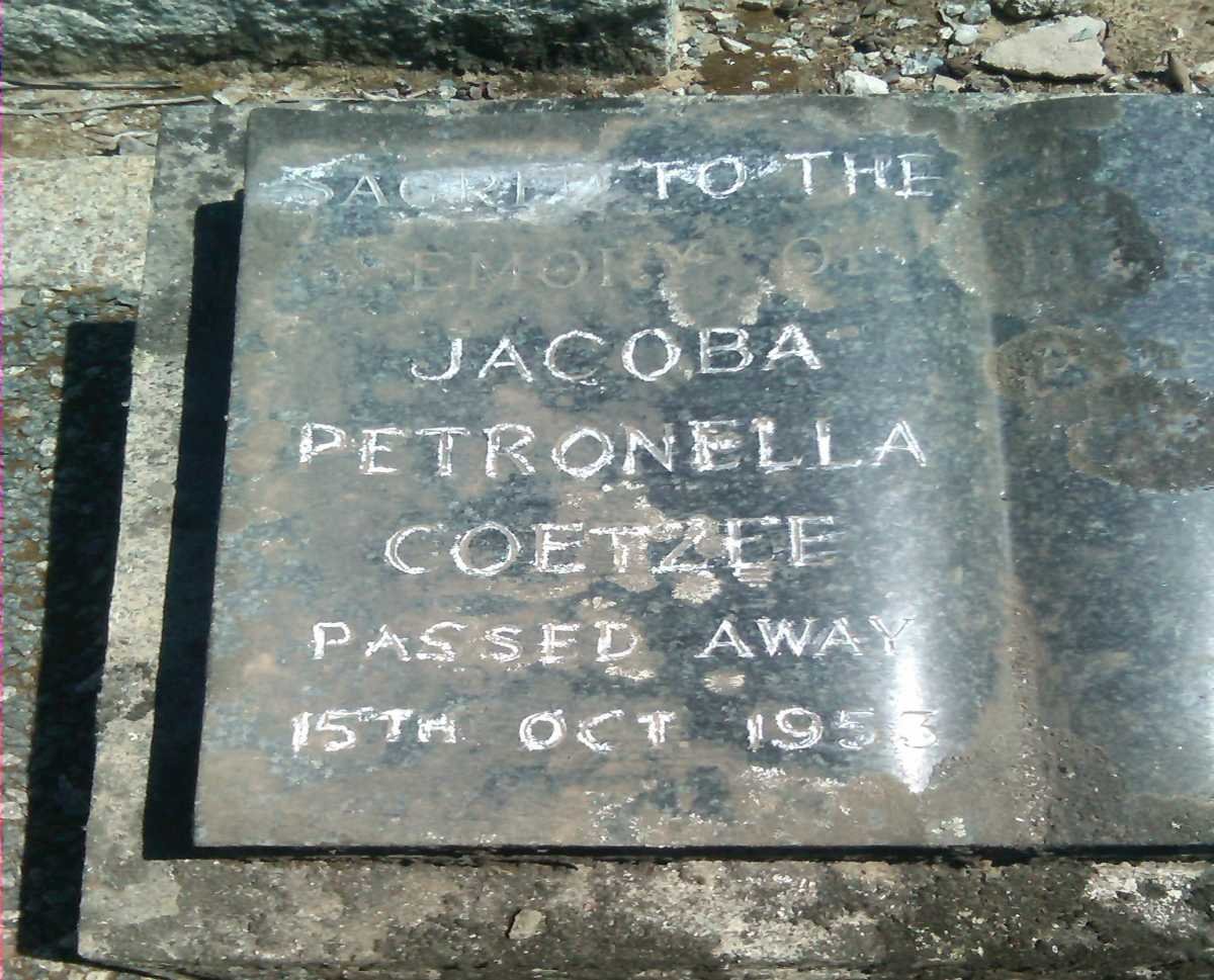 COETZEE Jacoba Petronella -1953