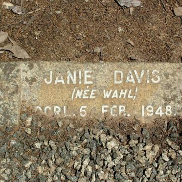 DAVIS Janie nee WAHL -1948
