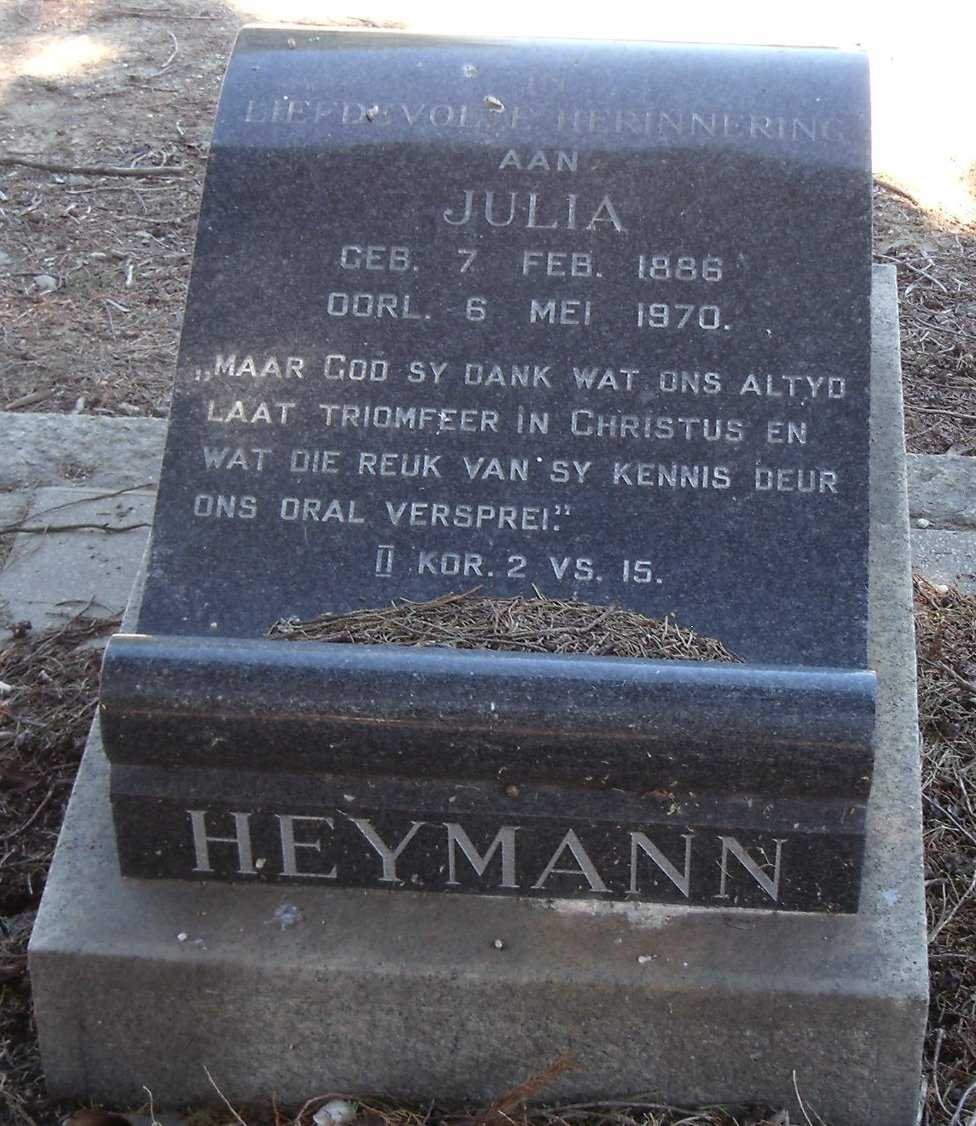 HEYMANN Julia 1886-1970