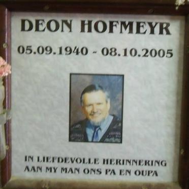 HOFMEYR Deon 1940-2005