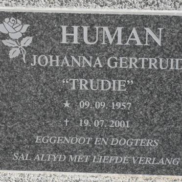 HUMAN Johanna Gertruida 1957-2001