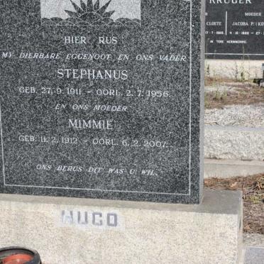 HUGO Stephanus 1911-1956 &amp; Mimmie 1912-2007