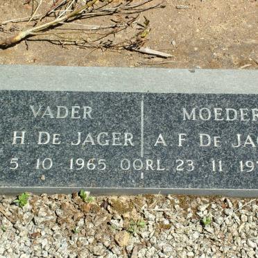 JAGER H.H., de -1965 &amp; A.F. -1975