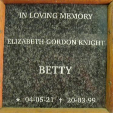 KNIGHT Elizabeth Gordon 1921-1999