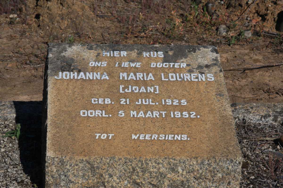 LOURENS Johanna Maria 1925-1952