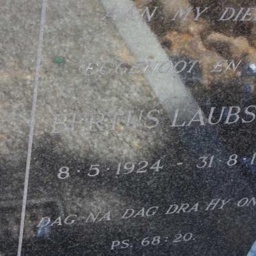 LAUBSCHER Bertus 1924-1972