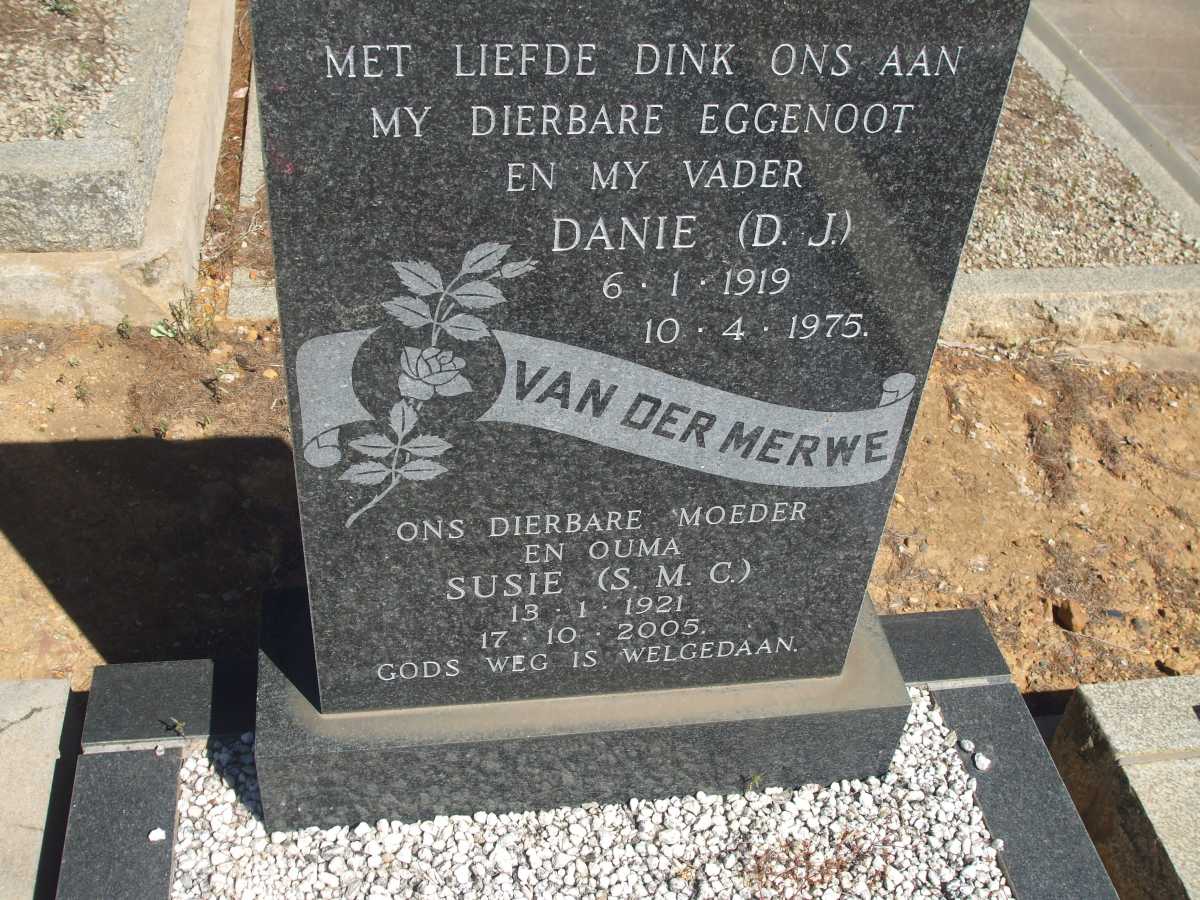 MERWE D.J., van der 1919-1975 & S.M.C. 1921-2005