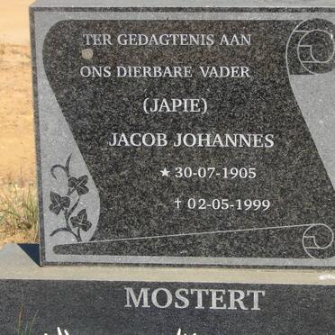 MOSTERT Jacob Johannes 1905-1999