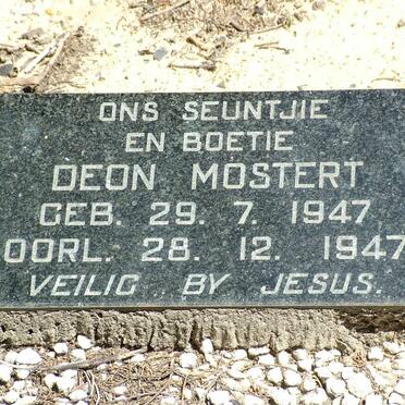 MOSTERT Deon 1947-1947