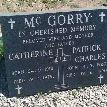 MCGORRY Patrick Charles 1920-1990 & Catherine 1918-1979