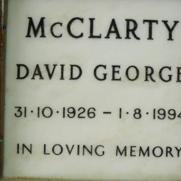 McCLARTY David George 1926-1994