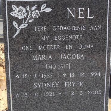NEL Sydney Fryer 1921-2005 &amp; Maria Jacoba 1927-1994