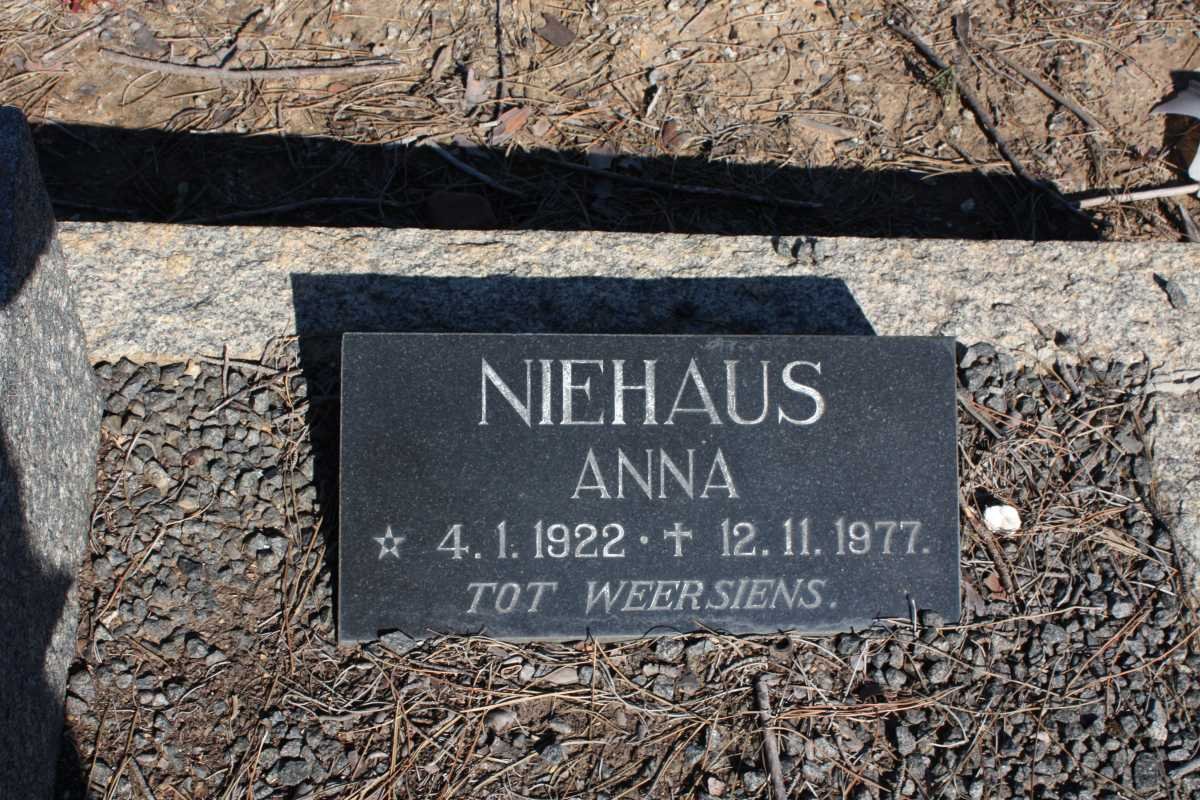 NIEHAUS Anna 1922-1977