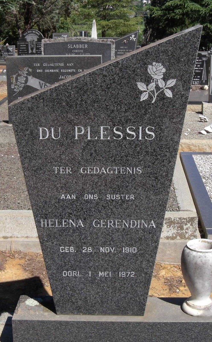 PLESSIS Helena Gerendina, du 1910-1972