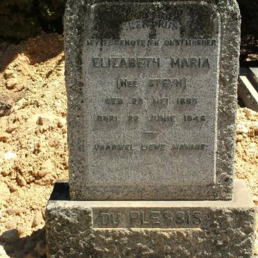 PLESSIS Elizabeth Maria, du nee STEYN 1895-1948