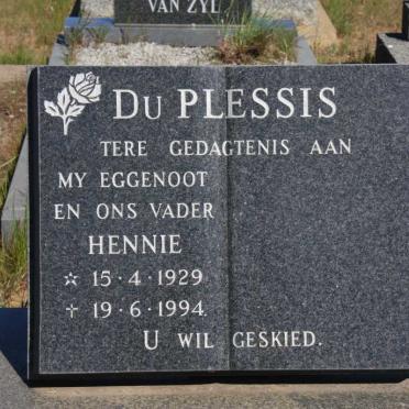 PLESSIS Hennie, du 1929-1994